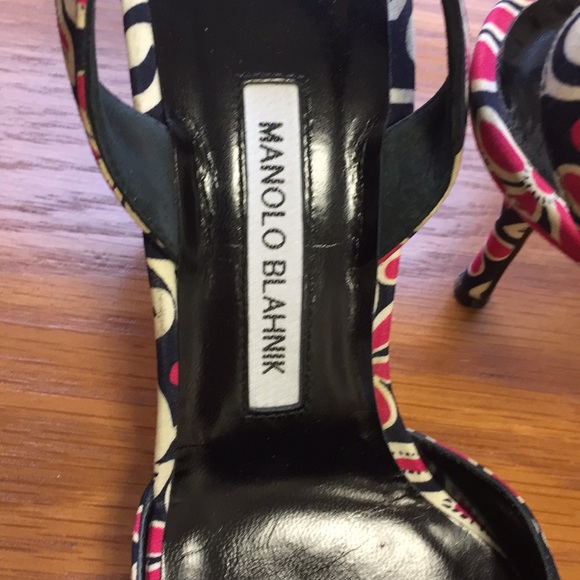 🌸 🌺 Authentic Manolo Blahnik sling-backs 🌸 🌺 - Picture 3 of 6